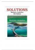 Complete Solutions Manual for Business  Analytics&comma; 5th Edition by Jeffrey D&period; Camm&comma;  James J&period; Cochran&comma; Michael J&period; Fry&comma; Jeffrey W&period;  Ohlmann&semi; ISBN13&colon; 9780357902202&period; &lpar;Full  Chapters included Chapter 1 to 17