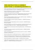 FIRE INSTRUCTOR III CORRECT QUESTIONS & ANSWERS&lpar;GRADED A&plus;&rpar;