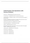 CCHI Practice Test Questions with Correct Answers