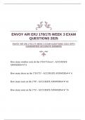 ENVOY AIR ERJ 170&sol;175 WEEK 3 EXAM QUESTIONS 2025 WITH GUARANTEED ACCURATE ANSWERS