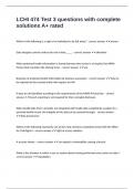 LCHI 474 Test 3 questions with complete solutions A&plus; rated