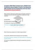 &lpar;Complete 2000 Q&A&rpar; Comptia Cysa&plus; CS0-003 Final  Certification Exam 2025  Update&period; Practice Test Questions  With Complete Answer Explanations All Year Exam  Real&sol;Authentic Exam Graded A&plus; 