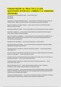 FISDAP MEDICAL PRACTICE EXAM QUESTIONS WITH ALL CORRECT & VERIFIED ANSWERS