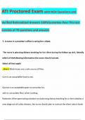 ATI Proctored Exam with NGN Questions and Verified Rationalized Answers 100&percnt;Guarantee Pass This test consists of 70 questions and answers