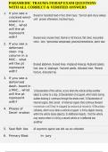 PARAMEDIC TRAUMA FISDAP EXAM QUESTIONS WITH ALL CORRECT & VERIFIED ANSWERS