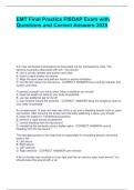 EMT Final Practice FISDAP Exam with Questions and Correct Answers 2025&period;