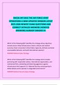 SNCOA JNT-301S THE AIR FORCE JOINT  OPERATIONS A NEW UPDATED VERSION LATEST  2025-2026 NEWEST EXAM QUESTIONS AND  CORRECT DETAILED ANSWERS &lpar;VERIFIED  ANSWERS&rpar; ALREADY GRADED A&plus; 