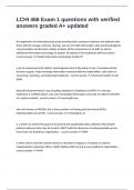 LCHI 466 Exam 1 questions with verified answers graded A&plus; updated