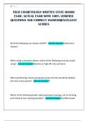 TDLR COSMETOLOGY WRITTEN STATE BOARD EXAM &sol;ACTUAL EXAM WITH 100&percnt; VERIFIED QUESTIONS AND CORRECT ANSWERS&vert;EXCELLENT SCORES