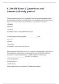 LCHI 478 Exam 2 &lpar;questions and answers&rpar; already passed