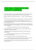 PFIN FINAL EXAM WITH 100&percnt; CORRECT ANSWERS 
