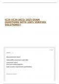 IC34 &lpar;IC34 IACS&rpar; 2025 EXAM QUESTIONS WITH 100&percnt; VERIFIED SOLUTIONS&excl;&excl;