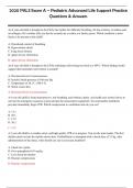 2020 PALS Exam A &ndash; Pediatric Advanced Life Support Practice Questions & Answers