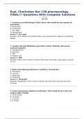 Ecpi&comma; Charleston Nur 138 pharmacology FINAL&excl;&excl;&excl; Questions With Complete Solutions
