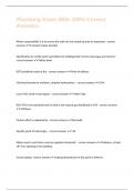 Plumbing Exam With 100&percnt; Correct Answers