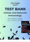 Test Bank &ndash; Cellular and Molecular Immunology &lpar;11th Edition&comma; 2025&rpar; &ndash; Abul K&period; Abbas&comma; Andrew H&period; Lichtman&comma; Shiv Pillai&comma; Sarah Henrickson