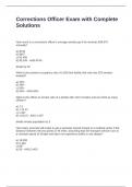 Corrections Officer Exam with Complete Solutions