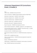 Arkansas Department Of Corrections Exam 1-Graded A