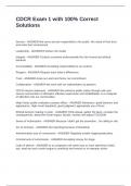 CDCR Exam 1 with 100- Correct Solutions