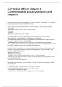 Correction Officer Chapter 2 Communication Exam Questions and Answers