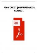 FDNY Quiz 1 &lpar;Latest 2025&rpar; Questions With Complete Grade A&plus; Answers
