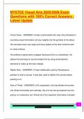 NYSTCE Visual Arts 2025&sol;2026 Exam  Questions with 100&percnt; Correct Answers &vert;  Latest Update
