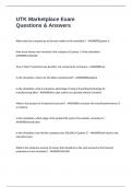 UTK Marketplace Exam Questions & Answers