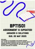 BPT1501 Assignment 6 &lpar;Updated&rpar; Semester 1 Memo &vert; Due 20 May 2025