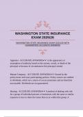 WASHINGTON STATE INSURANCE EXAM 202526 WITH GUARANTEED ACCURATE ANSWERS