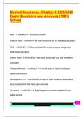 Medical Insurance- Chapter 6 2025&sol;2026  Exam Questions and Answers &vert; 100&percnt;  Solved