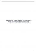  GNUR 238- FINAL EXAM QUESTIONS AND ANSWERS 100&percnt; SOLVED