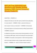 NUR 342 Final 2025&sol;2026 Exam  Questions with Detailed Verified  Answers &lpar;100&percnt; Correct Answers&rpar; &vert;  Already Graded A&plus; 