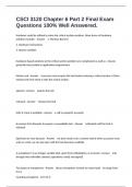 CSCI 3120 Chapter 6 Part 2 Final Exam Questions 100&percnt; Well Answered&period;