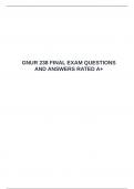 GNUR 238 FINAL EXAM QUESTIONS AND ANSWERS RATED A&plus;