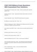 CSCI 3120 Midterm Exam Questions With Guaranteed Pass Solutions&period;
