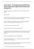 CSCI 3120 - Final Remaining Stuff Prep Exam Questions With Solved Solutions Graded A&plus;&period;