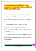 RCIS CCI Exam &num;3 2025&sol;2026 Exam  Questions and Detailed Answers &vert; Get it  100&percnt; Correct Answers 