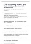 CSCI3120&colon; Operating Systems Chpt 1 Study Guide Exam Questions Fully Answered 2025&period;