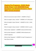 Virginia Fire Programs - EVOC Study  Guide &lpar;Class 1&comma;2&comma;3&rpar; 2025&sol;2026 Exam  Questions and Detailed Answers &vert; Get it  100&percnt; Correct Answers