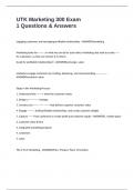 UTK Marketing 300 Exam 1 Questions & Answers