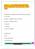 Exam 2 - UTA NURS 3365 2025&sol;2026  Exam Questions and Answers &vert; 100&percnt;  Pass