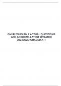 GNUR 238 FINAL EXAM ACTUAL EXAM PACKAGE DEAL WITH QUESTIONS AND ANSWERS 2025