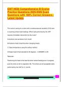 EXIT HESI Comprehensive B Evolve  Practice Questions 2025&sol;2026 Exam  Questions with 100&percnt; Correct Answers &vert;  Latest Update 