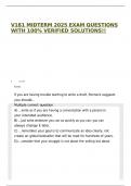V181 MIDTERM 2025 EXAM QUESTIONS WITH 100&percnt; VERIFIED SOLUTIONS&excl;&excl;