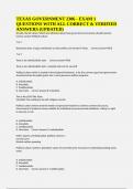 TEXAS GOVERNMENT 2306 - EXAM 1 QUESTIONS WITH ALL CORRECT & VERIFIED ANSWERS &lpar;UPDATED&rpar;