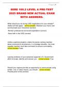 SERE 100&period;2 LEVEL A PRE-TEST  2025 BRAND NEW ACTUAL EXAM  WITH ANSWERS&period; 