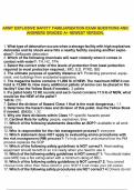 ARMY EXPLOSIVE SAFETY FAMILIARIZATION EXAM QUESTIONS AND ANSWERS GRADED A&plus; NEWEST VERSION&period;