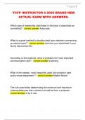 TCFP INSTRUCTOR 2 2025 BRAND NEW  ACTUAL EXAM WITH ANSWERS&period; 