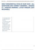 HESI FUNDAMENTALS EVOLVE EXAM 2025 &vert; ALL  QUESTIONS AND CORRECT ANSWERS &vert; GRADED  A&plus; &vert; VERIFIED ANSWERS &vert; LATEST VERSION &lpar;JUST  RELEASED&rpar;