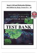 Karp's Cell And Molecular Biology 9th Edition&semi; By Gerald Karp & 2 More&vert; All Chapters 1-18 Fully Covered&vert; Original&vert; Verified&vert; Latest Edition&vert; Rated A&plus;&vert; TB